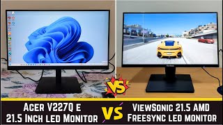 Acer V227Q E 215 Vs ViewSonic 5588 Inch Full HD IPS Led Monitor Comparison  number of port [upl. by Duwe]