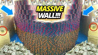 NEW WORLD’S “BIGGEST” WALL OF POKER CHIPS CRASH HIGH RISK COIN PUSHER 10000000 BUY IN [upl. by Suirtimed]