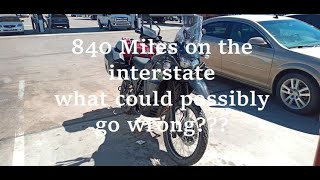 2022 Kawasaki KLR 650 Adventure long distance Highway and the trouble [upl. by Yenatirb]