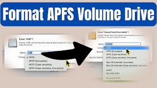 How to Format APFS to exfat fat32 ntfs macOS extended Fat 32 On Drive USB External HDD on Mac [upl. by Enitselec]