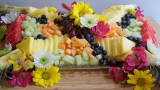 ☀ How to Make A Beautiful Fruit Tray Brunch Fruit Platter [upl. by Neirda]