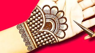 Eid special easy mehndi design  front hand latest simple easy mehndi design  mehandi ka design [upl. by Malamud50]