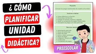 ¿CÓMO PLANIFICAR UNIDADES DIDÁCTICAS  MODALIDAD 4 PREESCOLAR [upl. by Ahsata]