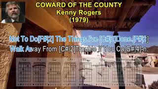 COWARD OF THE COUNTY  Kenny Rogers 1979 Karaoke Scrolling Lyrics amp Guitar Chords [upl. by Winwaloe195]