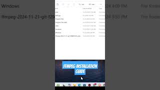 Install FFMPEG WINDOWS 11 2024 ffmpeg tutorial tutorialyoutube tutorialvideo [upl. by Erdied]