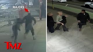 Jonathan Majors Surveillance Video Shows Fight with Girlfriend She Chases Him  TMZ [upl. by Hgielrebma]