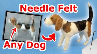 Needle Felting a Dog from a Photograph – Tutorial for a Beagle [upl. by Sampson]