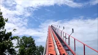 Cedar Point Maverick  On Ride Front Row POV  July 16 2015 [upl. by Assirod]