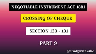 Crossing of Cheque under Negotiatiable Instrument Act in Tamil negotiableinstrument civiljudgeexam [upl. by Kenway]