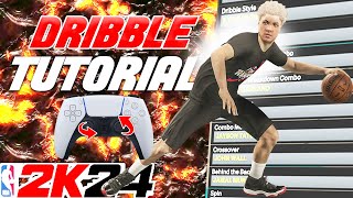 No Speed w Ball Dribble Tutorial w HANDCAM  Left Stick and L2 Cancel in NBA 2K24 [upl. by Middendorf]