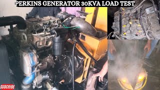 Perkins Generator Diesel 30kva Water load Test 3Face Per Face 35A Siddiq Engineering [upl. by Rhynd]