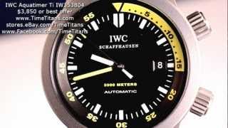 IWC Aquatimer IW353804 2000M Titanium Discontinued Diver Caliber 30110 42MM [upl. by Bogie]