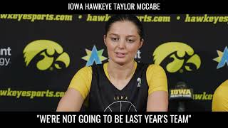 Hawkeye Taylor McCabe Says Iowa Team Has An Identity hawkeyes [upl. by Imekawulo]