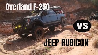 Overland F250 vs Overland Jeep Rubicon take on MERUS Adventure Park [upl. by Narut]