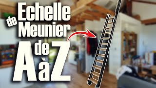 Fabriquer une Echelle de Meunier Metal et Bois Rabattable DIY  ⓇⒷ [upl. by Aicsila]