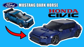 76920 Honda Civic EG6  Lego Speed Champions Alternative MOC Tutorial [upl. by Hooker]