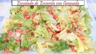 Ensalada de Escarola con Granada  Receta de Cocina en Familia [upl. by Asta]