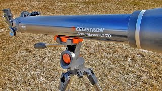 Celestron AstroMaster LT 70AZ Telescope  a closeup look and review [upl. by Rossuck]