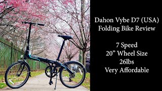 Dahon Vybe D7 2020 Folding Bike Review  How To FoldUnfold [upl. by Arremat]