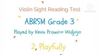 Violin Specimen SightReading Tests ABRSM Grade 3 No 2 Playfully abrsm sightreading grade3 [upl. by Kelby]