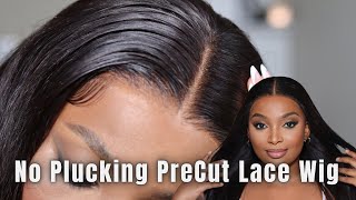 Glueless PreCut Lace Closure Wig Install  QVR Hair [upl. by Janessa]