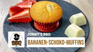 Bananen Schoko Muffins vom Gasgrill [upl. by Sokil]