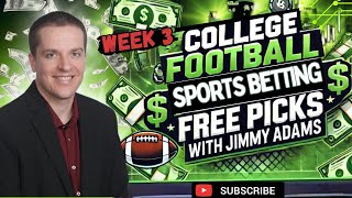 College Football Week 3 Sports Betting Picks and Predictions Best Bets Saturday 9142024 [upl. by Adnaerb]