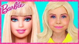 Barbie Doll Kids Makeup amp Costume Alisa Pretend Play with GIANT DOLL amp Transformation with DRESS UP [upl. by Nork]