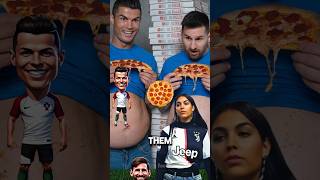 🍕➡️💪Ronaldo amp Messi’s Epic Journey From Pizza Overload to Gym Beasts💥 shorts ronaldo messi [upl. by Irv]