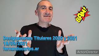 Titularizaciones 2020 2021 Docentes PciaBA DGCyE [upl. by Lampert463]