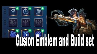 Gusion Emblem and Build set 2021  Gusion best build 2021  Mobile Legend Kezxy [upl. by Phio]