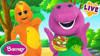 🍅 Eat Healthy With Barney  Brain Break for Kids  Full Episodes Live  Barney the Dinosaur [upl. by Dorita]