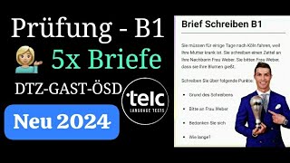 German Exam B1😱5x Briefe  Schreiben B1 DTZGASTÖSDdeutsch lerndeutsch [upl. by Lymann]