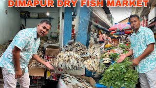 Dimapur Dry Fish Market and Vegetable Market  Went to meet Youtuber Friends [upl. by Nifled]