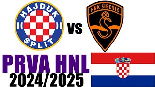 Hajduk Split vs HNK Sibenik 40 Vrhunci i ciljevi  Prva HNL 202425 [upl. by Eiramacissej]