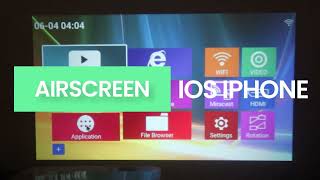 AIRSCREEN ภาพจากมือถือ IPHONE IOS ขึ้นบนโปรเจคเตอร์ทุกรุ่นที่มีแอพนี้ [upl. by Atillertse]