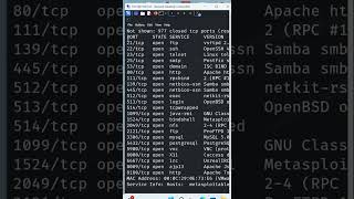 port scanning nmap using metasploit cybersecuritytraining kalilinux nmap cybersecurity [upl. by Ijuy352]