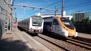 Renfe cruce de R 13 y R 4 Estación Cornellà de Llobregat 29 de septiembre de 2024 [upl. by Antipus]