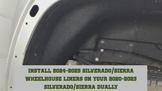 INSTALLED 20242025 SILVERADO SIERRA DUALLY WHEELHOUSE LINERS ON MY 2022 SILVERADO DUALLY [upl. by Yonina425]