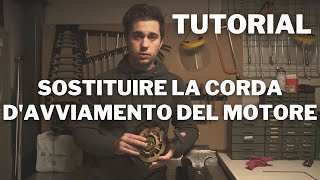 Come SOSTITUIRE la CORDA dAVVIAMENTO del motore  Tutorial Bazargiusto [upl. by Idnyl284]