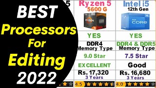 Best Processors for Desktop PC 2022  Best CPU Processors for Editing  Intel vs AMD Processors [upl. by Esirehc]