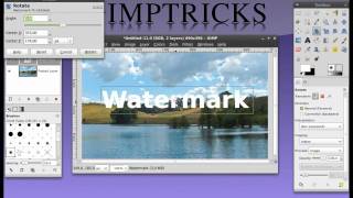 How to make a watermark in GIMP  Beginner Tutorial [upl. by Namyaw]