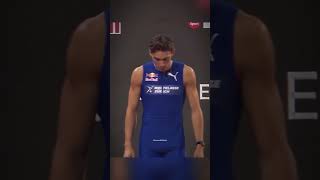 Duplantis vs Warholm insane 100m showdown shorts [upl. by Dalia]