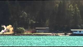 Achenseebahn  a cogwheel railway in Austria Steam engine in station at the Lake [upl. by Quincy474]