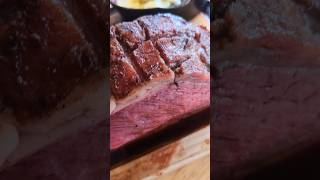 Picanha with melted provolone cheese grilled on the SnS kettle food carnivore keto bbq grilling [upl. by Annasor]