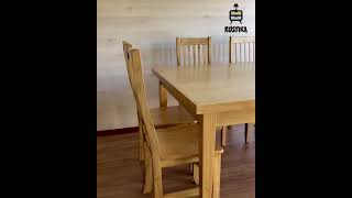 Transforma tu Hogar con Esta Mesa y Sillas Estilo Campo en Tono Roble Claro [upl. by Papke]