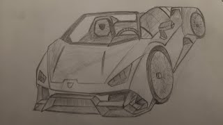 Lamborghini Car Drawing [upl. by Atalante]