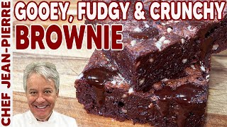 Fudgy and Crunchy Brownie Recipe  Chef JeanPierre [upl. by Airdnek]