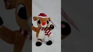 2015 NWT Gemmy Rudolph the Red Nosed Reindeer Dancing Singing 12quot Side Stepper [upl. by Aneetsirk]