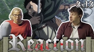 SHOWING MY MOM ATTACK ON TITAN  3x13  REACTION [upl. by Neville734]